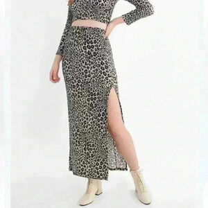 Urban Outfitters Lana Cheetah Print Thermal Maxi